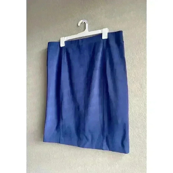 Ann Taylor The Seamed Short A-Line Skirt Navy Blue Size 16 - Picture 1 of 10